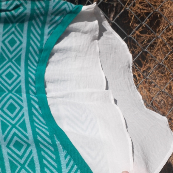 DODO Turquoise Sweater Tunic Top, Size L - Picture 5 of 8